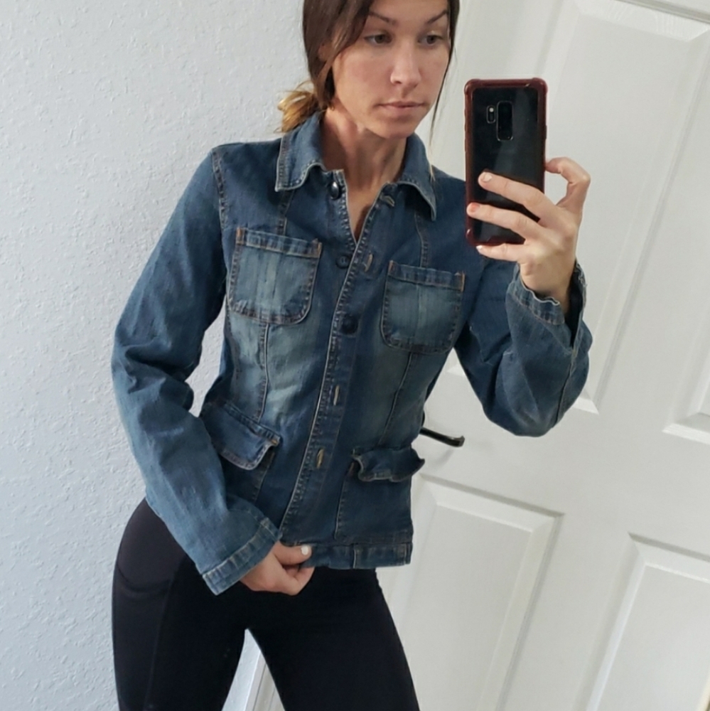 Denim button up jacket